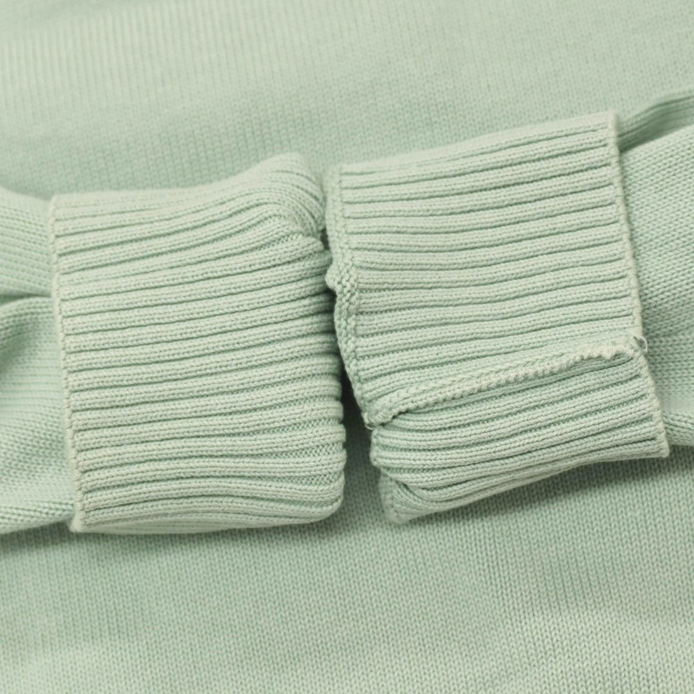 【中古】グランサッソ GRAN SASSO コットン クルーネック プルオーバーニット ライトダスティグリーン【 46 】【 状態ランクB 】【 メンズ 】