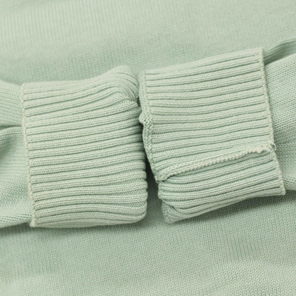 【中古】グランサッソ GRAN SASSO コットン クルーネック プルオーバーニット ライトダスティグリーン【 46 】【 状態ランクB 】【 メンズ 】