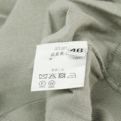 【中古】クルチアーニ CRUCIANI コットン モックネック 半袖 プルオーバーニット グリーングレー系【 46 】【 状態ランクB 】【 メンズ 】