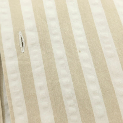 【中古】ジャンネット giannetto ストレッチコットン ストライプ カジュアルシャツ ベージュxホワイト【サイズ38】【 状態ランクC 】【 メンズ 】