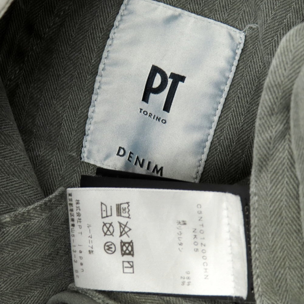 【中古】ピーティートリノ デニム PT TORINO DENIM JUNGLE ストレッチ コットン カジュアルスラックスパンツ グレー【 28 】【 状態ランクC 】【 メンズ 】
