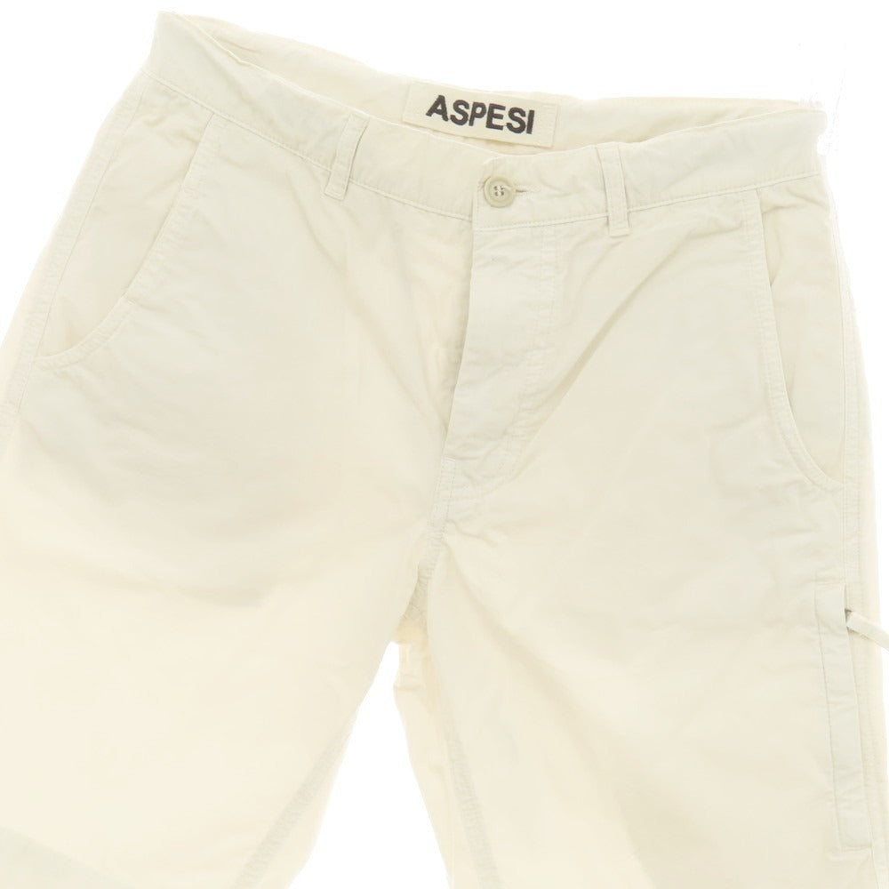 【中古】アスペジ ASPESI コットン イージーショートパンツ オフホワイト【 サイズ44 】【 状態ランクB 】【 メンズ 】 [CPD]
