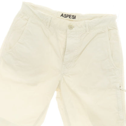 【中古】アスペジ ASPESI コットン イージーショートパンツ オフホワイト【 44 】【 状態ランクB 】【 メンズ 】