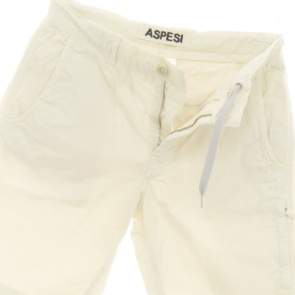 【中古】アスペジ ASPESI コットン イージーショートパンツ オフホワイト【 44 】【 状態ランクB 】【 メンズ 】