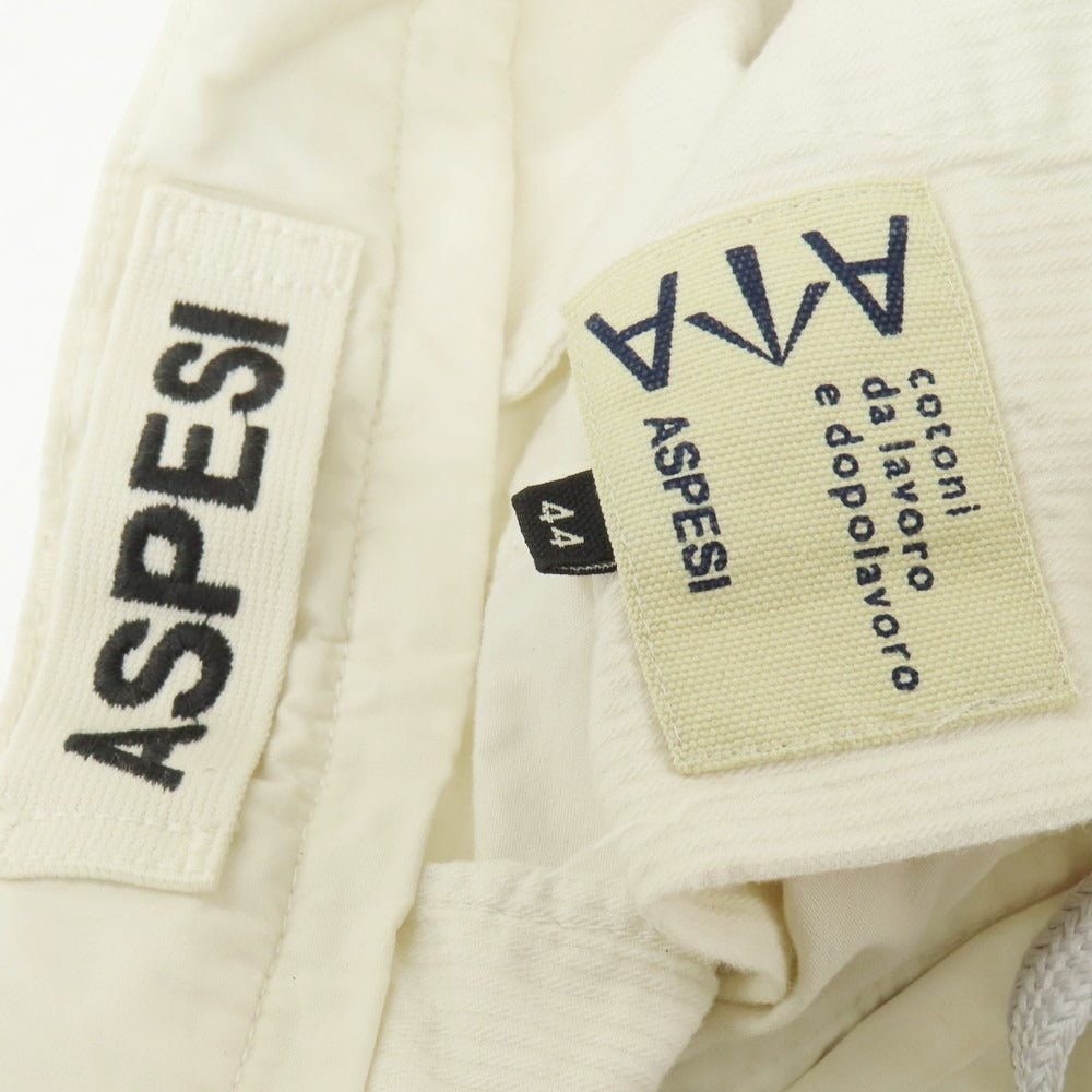 【中古】アスペジ ASPESI コットン イージーショートパンツ オフホワイト【 サイズ44 】【 状態ランクB 】【 メンズ 】 [CPD]