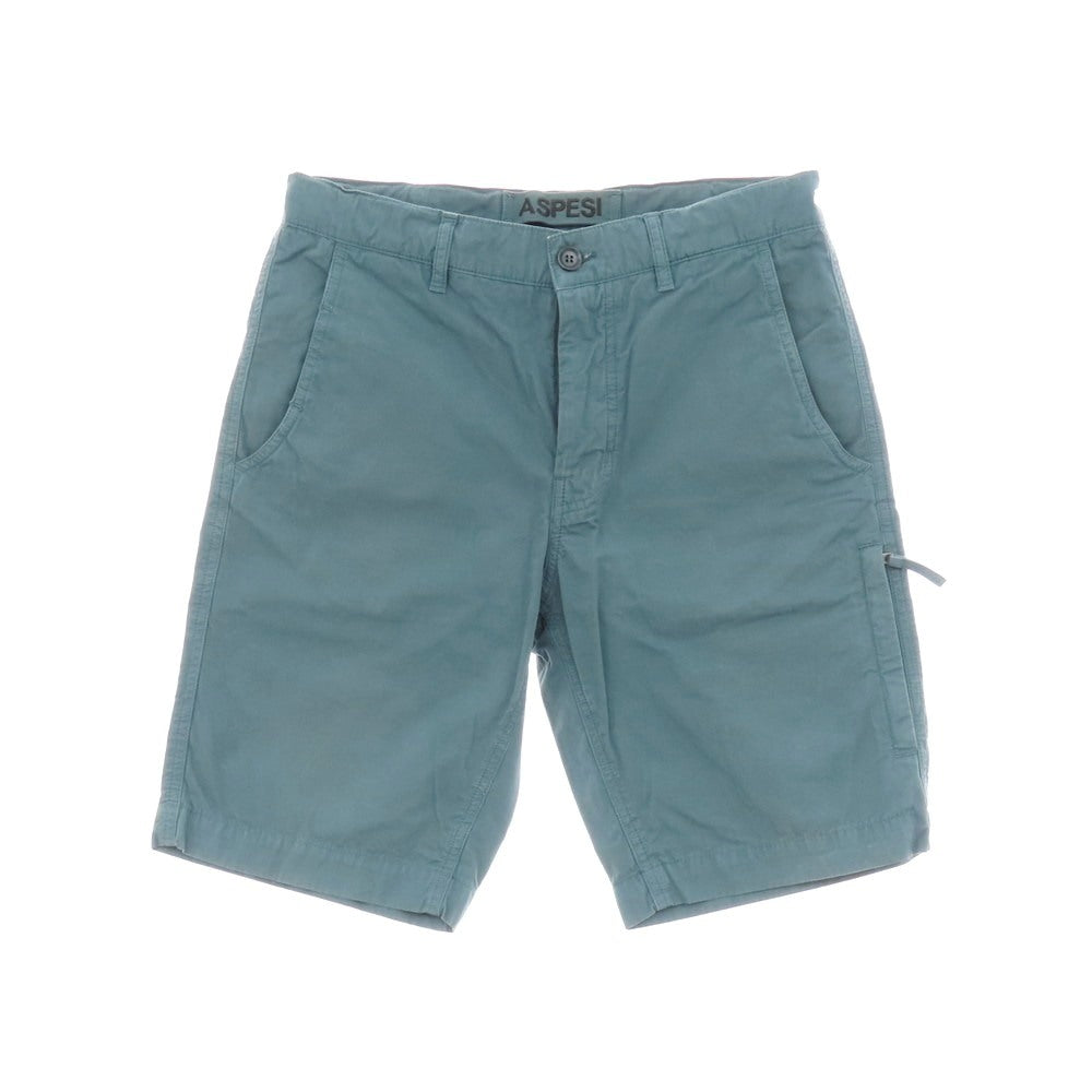 【中古】アスペジ ASPESI コットン イージーショートパンツ ブルーグリーン【 サイズ44 】【 状態ランクB 】【 メンズ 】 [DPD]