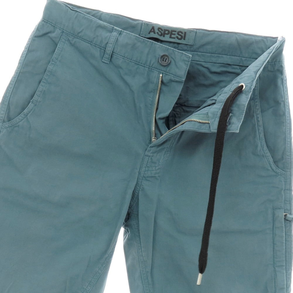 【中古】アスペジ ASPESI コットン イージーショートパンツ ブルーグリーン【 サイズ44 】【 状態ランクB 】【 メンズ 】 [DPD]
