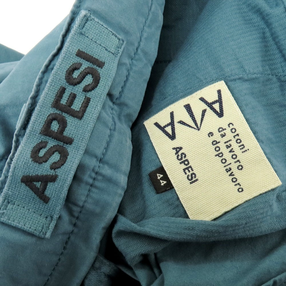 【中古】アスペジ ASPESI コットン イージーショートパンツ ブルーグリーン【 44 】【 状態ランクB 】【 メンズ 】
