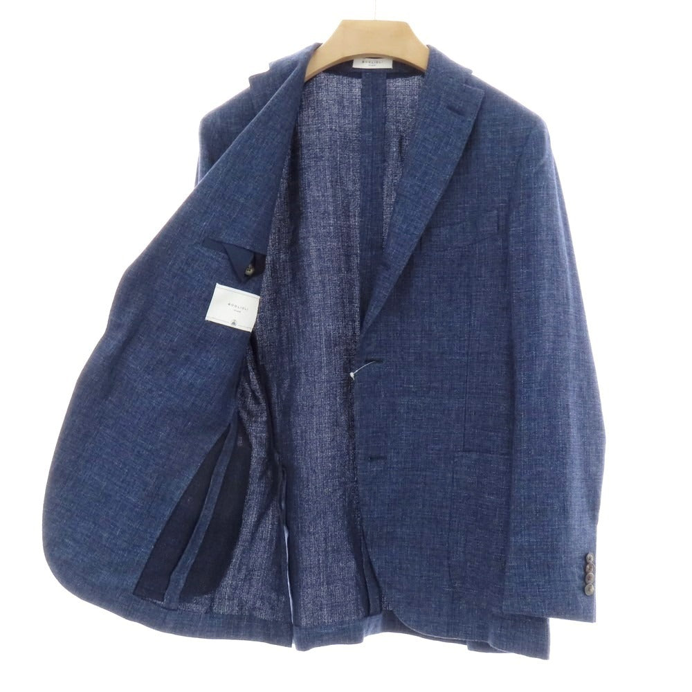 【中古】ボリオリ BOGLIOLI K.JACKET ウールリネン テーラードジャケット ネイビー【 46 】【 状態ランクB 】【 メンズ 】
