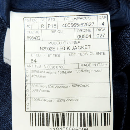 【中古】ボリオリ BOGLIOLI K.JACKET ウールリネン テーラードジャケット ネイビー【 46 】【 状態ランクB 】【 メンズ 】