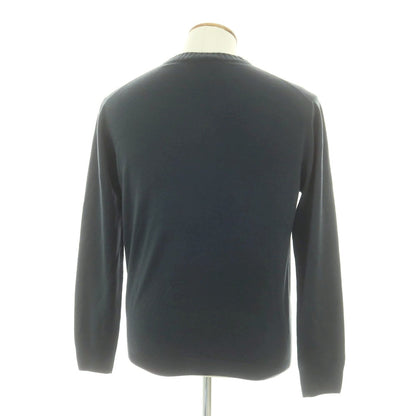 【中古】クルチアーニ CRUCIANI ウール Vネック プルオーバーニット ダークグリーン【 48 】【 状態ランクC 】【 メンズ 】