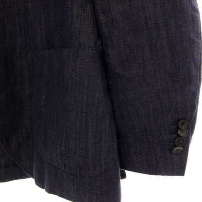 【中古】ラルディーニ LARDINI コットンリネン 3つボタンスーツ ネイビー【サイズ46】【 状態ランクB 】【 メンズ 】