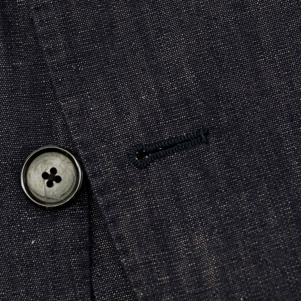 【中古】ラルディーニ LARDINI コットンリネン 3つボタンスーツ ネイビー【サイズ46】【 状態ランクB 】【 メンズ 】