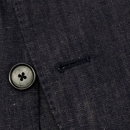 【中古】ラルディーニ LARDINI コットンリネン 3つボタンスーツ ネイビー【サイズ46】【 状態ランクB 】【 メンズ 】