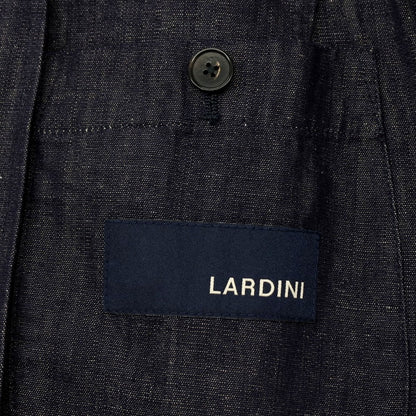 【中古】ラルディーニ LARDINI コットンリネン 3つボタンスーツ ネイビー【サイズ46】【 状態ランクB 】【 メンズ 】