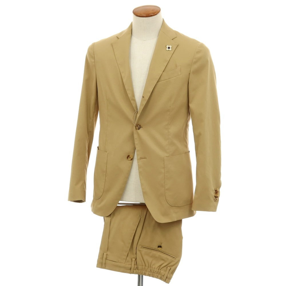 【中古】ラルディーニ LARDINI easy wear ポリエステル 3つボタンスーツ ベージュ【サイズ46】【 状態ランクB 】【 メンズ 】