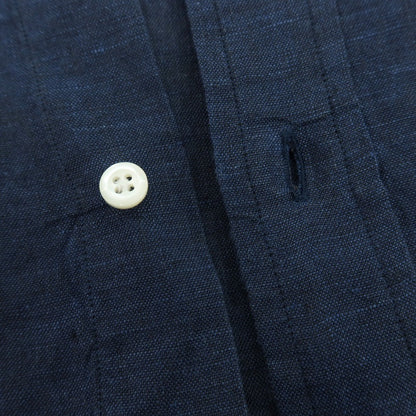 【中古】ビームスエフ BEAMS F リネン カジュアルシャツ ネイビー【サイズ38】【 状態ランクB 】【 メンズ 】