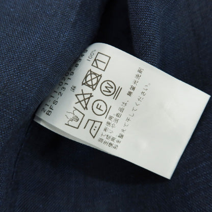 【中古】ビームスエフ BEAMS F リネン カジュアルシャツ ネイビー【サイズ38】【 状態ランクB 】【 メンズ 】