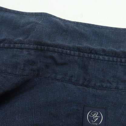 【中古】ビームスエフ BEAMS F リネン カジュアルシャツ ネイビー【サイズ38】【 状態ランクB 】【 メンズ 】