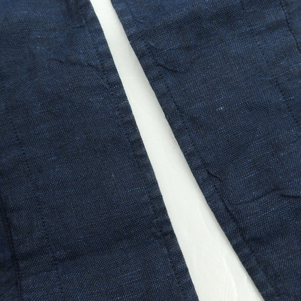 【中古】ビームスエフ BEAMS F リネン カジュアルシャツ ネイビー【サイズ38】【 状態ランクB 】【 メンズ 】