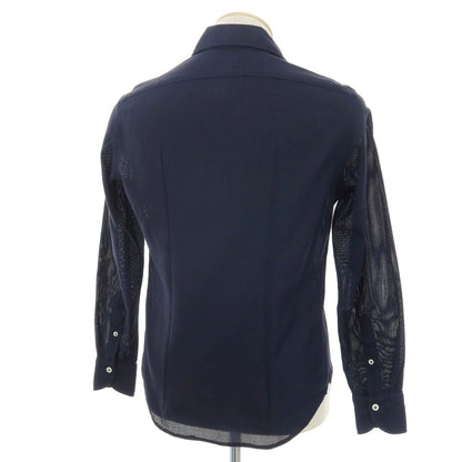 【中古】ジャンネット giannetto コットン ドレスシャツ ネイビー【サイズXS】【 状態ランクB 】【 メンズ 】