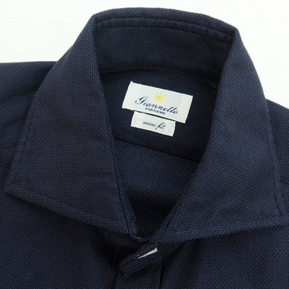 【中古】ジャンネット giannetto コットン ドレスシャツ ネイビー【サイズXS】【 状態ランクB 】【 メンズ 】