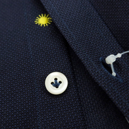 【中古】ジャンネット giannetto コットン ドレスシャツ ネイビー【サイズXS】【 状態ランクB 】【 メンズ 】