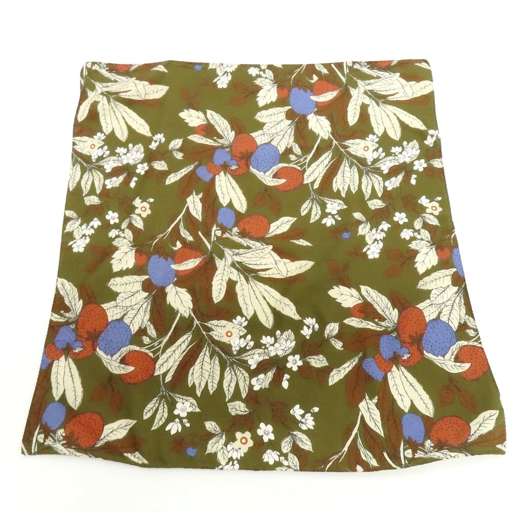 【中古】フマガッリ Fumagalli コットン プリント スカーフ オリーブxブラウン【 状態ランクB 】【 メンズ 】