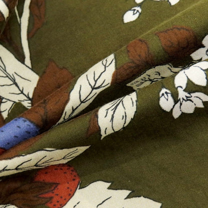 【中古】フマガッリ Fumagalli コットン プリント スカーフ オリーブxブラウン【 状態ランクB 】【 メンズ 】