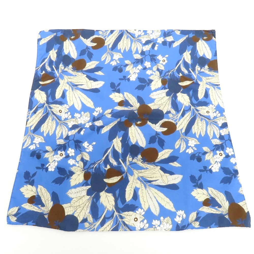 【中古】フマガッリ Fumagalli コットン プリント スカーフ ブルーxダークベージュ【 状態ランクB 】【 メンズ 】