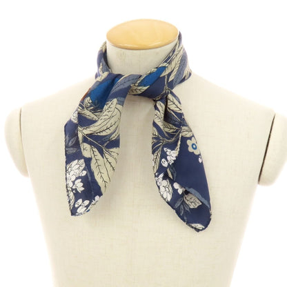 【中古】フマガッリ Fumagalli コットンシルク プリント スカーフ ネイビーxグレージュ【 状態ランクB 】【 メンズ 】