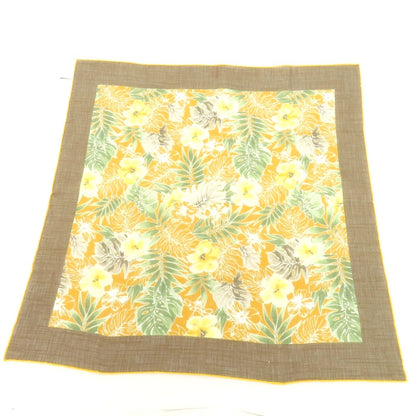 【中古】ヴィンセンツォミオッツァ Vincenzo Miozza コットンシルク プリント スカーフ オレンジxブラウン【 状態ランクB 】【 メンズ 】