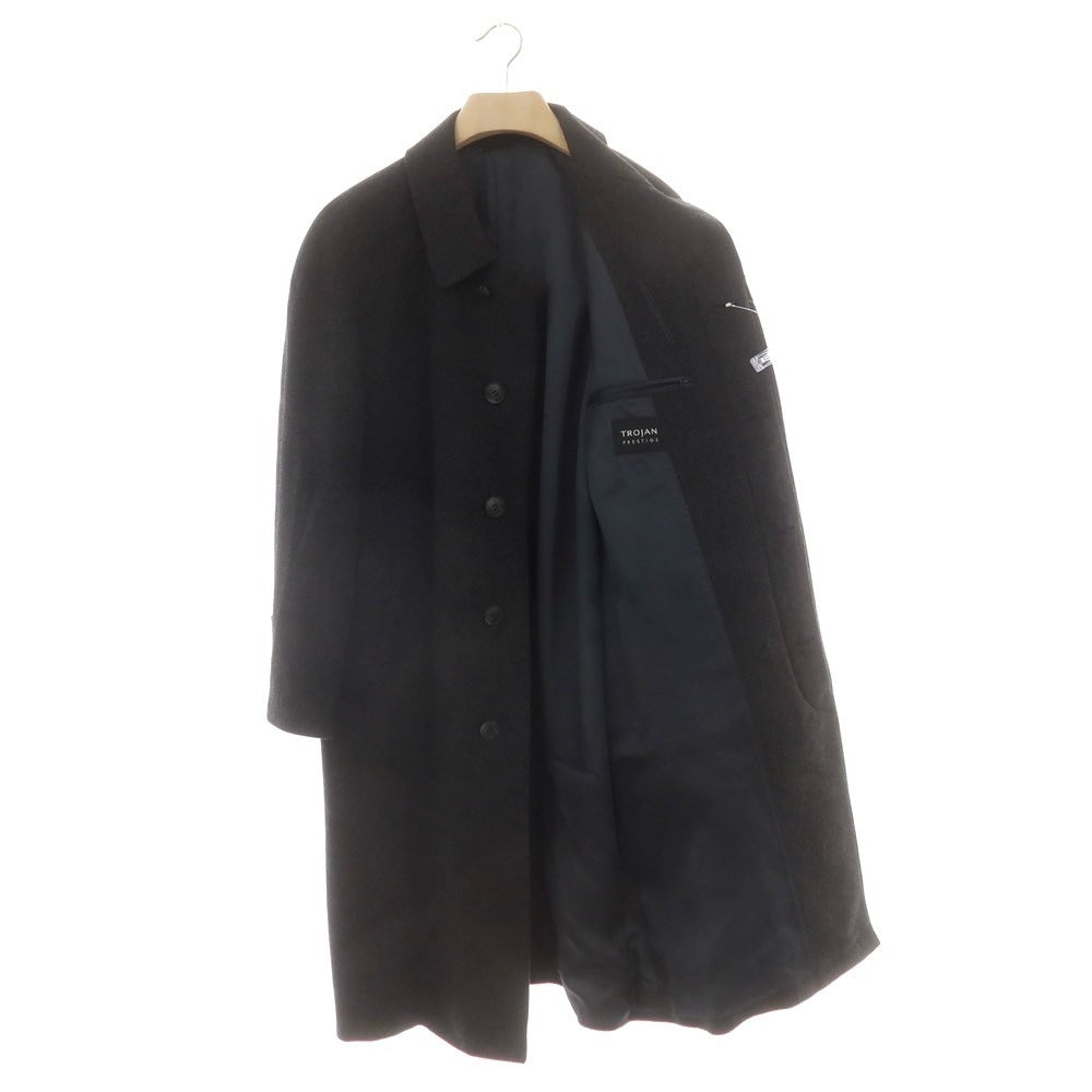 【中古】トロージャン TROJAN カシミヤ ステンカラーコート チャコール【サイズ44】【 状態ランクB 】【 メンズ 】 [DPD]