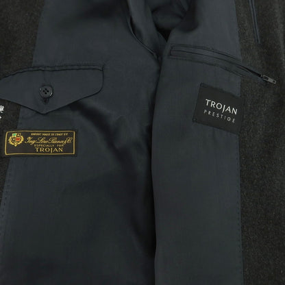 【中古】トロージャン TROJAN カシミヤ ステンカラーコート チャコール【 44 】【 状態ランクB 】【 メンズ 】