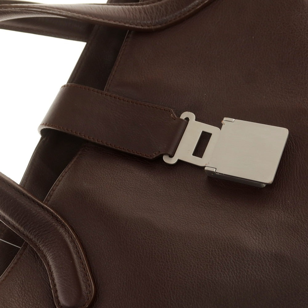 【中古】ビルアンバーグ Bill Amberg レザー トートバッグ ブラウン【 状態ランクC 】【 メンズ 】