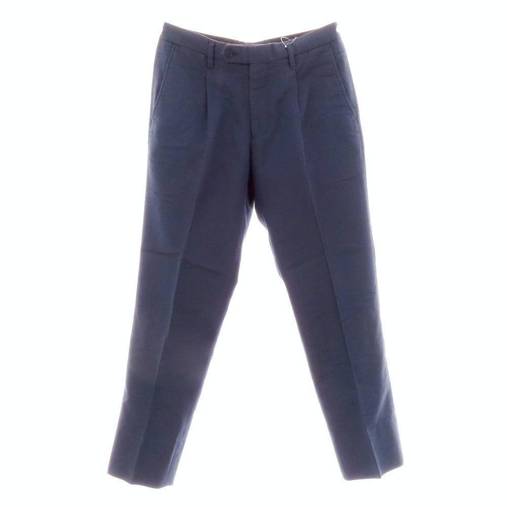 【中古】スコッチハウス SCOTCH HOUSE ストレッチ ポリエステルコットン カジュアルスラックスパンツ ネイビー【サイズ76】【 状態ランクB 】【 メンズ 】 [EPD]