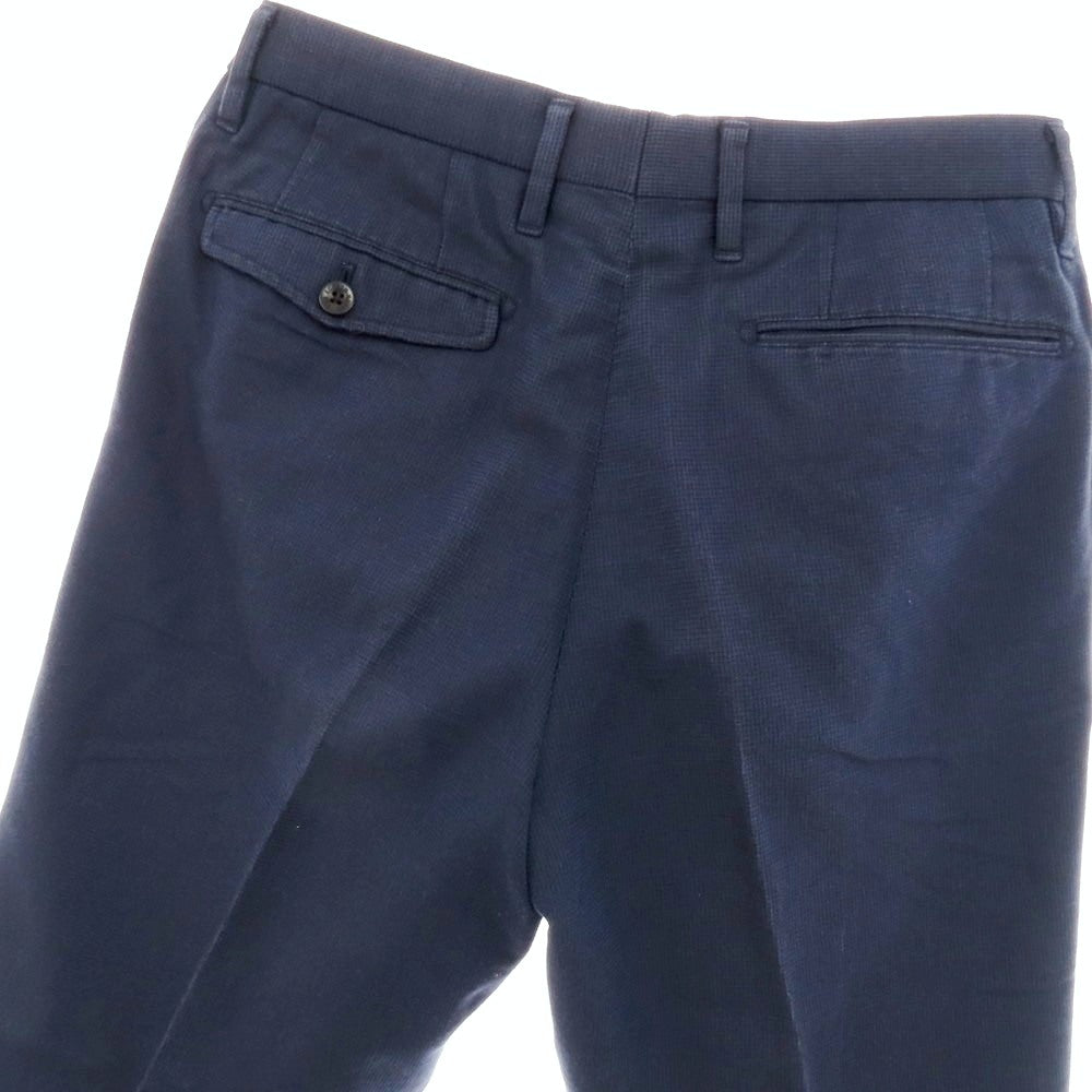 【中古】スコッチハウス SCOTCH HOUSE ストレッチ ポリエステルコットン カジュアルスラックスパンツ ネイビー【サイズ76】【 状態ランクB 】【 メンズ 】 [EPD]