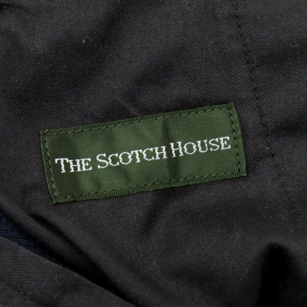 【中古】スコッチハウス SCOTCH HOUSE ストレッチ ポリエステルコットン カジュアルスラックスパンツ ネイビー【サイズ76】【 状態ランクB 】【 メンズ 】 [EPD]