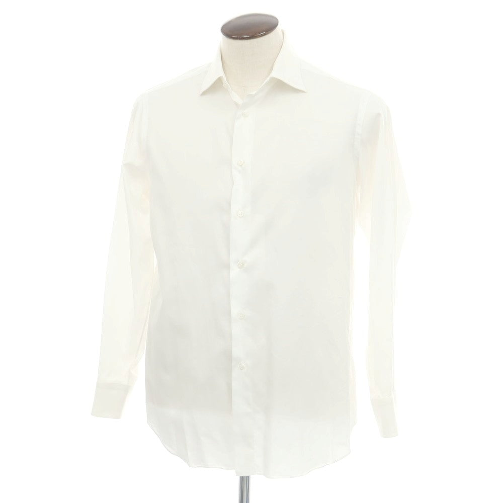 【中古】メイカーズシャツ カマクラ Makers Shirt 鎌倉 コットン セミワイドカラー ドレスシャツ ホワイト【 41/85 】【 状態ランクB 】【 メンズ 】