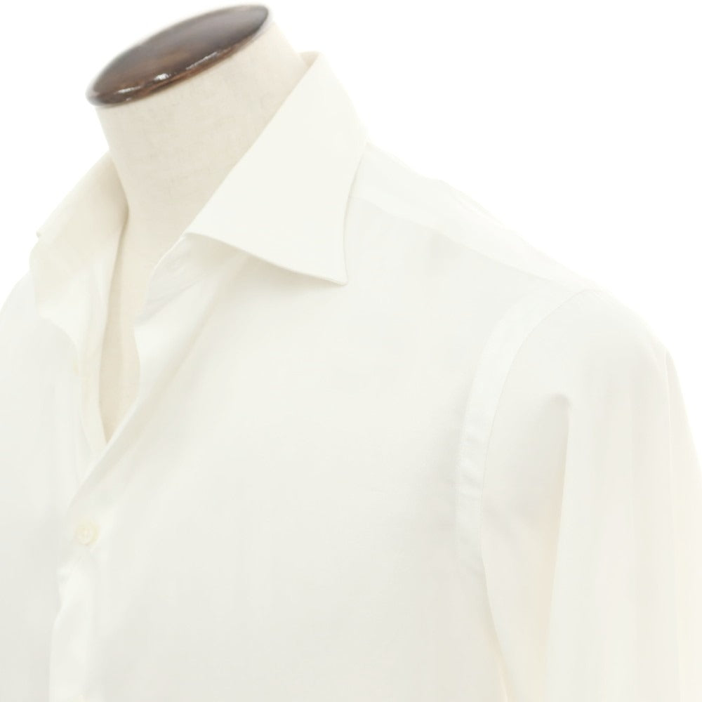 【中古】メイカーズシャツ カマクラ Makers Shirt 鎌倉 コットン セミワイドカラー ドレスシャツ ホワイト【 41/85 】【 状態ランクB 】【 メンズ 】
