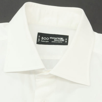 【中古】メイカーズシャツ カマクラ Makers Shirt 鎌倉 コットン セミワイドカラー ドレスシャツ ホワイト【 41/85 】【 状態ランクB 】【 メンズ 】