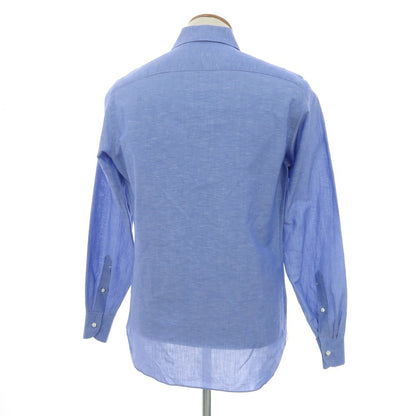 【中古】ルイジ ボレッリ Luigi Borrelli コットンリネン カジュアルシャツ ブルー【サイズ39】【 状態ランクB 】【 メンズ 】