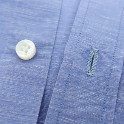 【中古】ルイジ ボレッリ Luigi Borrelli コットンリネン カジュアルシャツ ブルー【サイズ39】【 状態ランクB 】【 メンズ 】