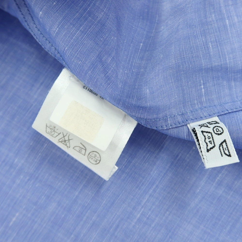 【中古】ルイジ ボレッリ Luigi Borrelli コットンリネン カジュアルシャツ ブルー【サイズ39】【 状態ランクB 】【 メンズ 】