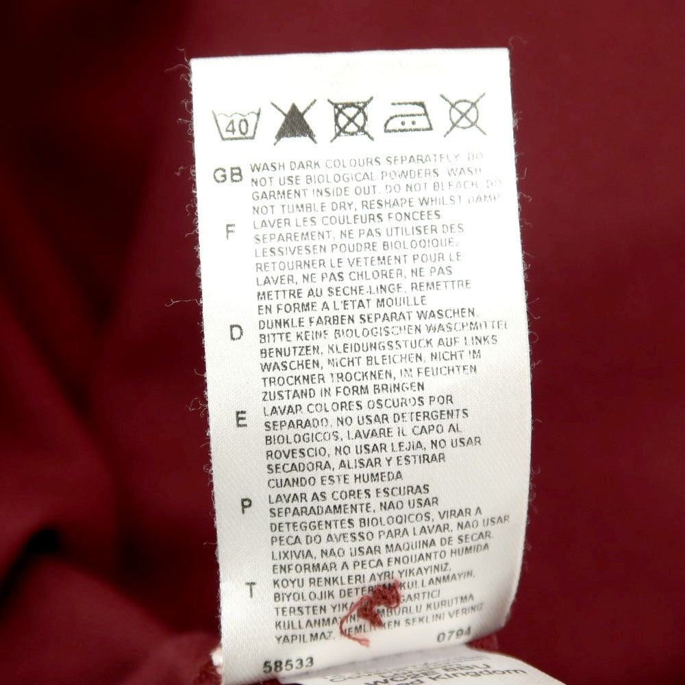 【中古】ラフシモンズ RAF SIMONS ×FRED PERRY コットン 鹿の子 半袖ポロシャツ ワインレッド【 L 】【 状態ランクC 】【 メンズ 】