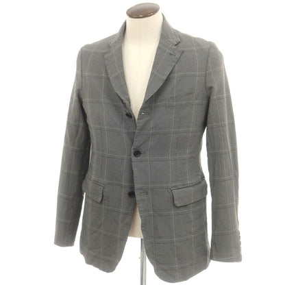 【中古】コムデギャルソン オムドゥ COMME des GARCONS HOMME DEUX 2025年春夏 しわ加工 テーラードジャケット グレー【 L 】【 状態ランクA 】【 メンズ 】