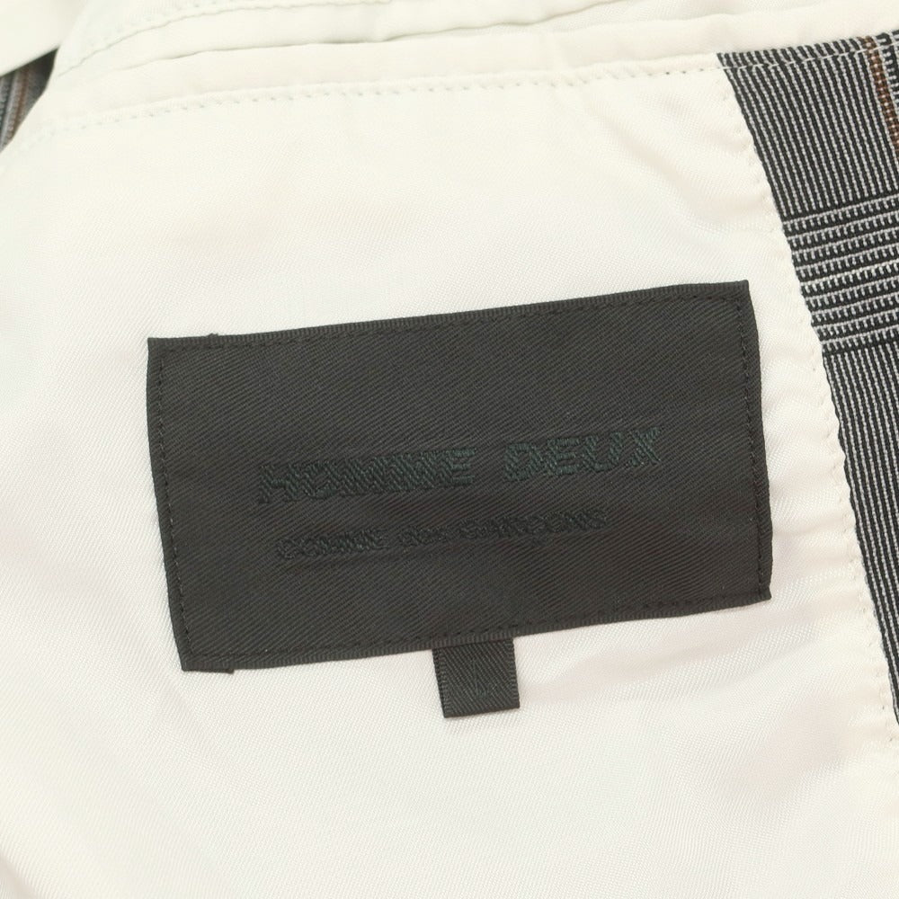 【中古】コムデギャルソン オムドゥ COMME des GARCONS HOMME DEUX 2025年春夏 しわ加工 テーラードジャケット グレー【サイズL】【 状態ランクA 】【 メンズ 】 [CPD]