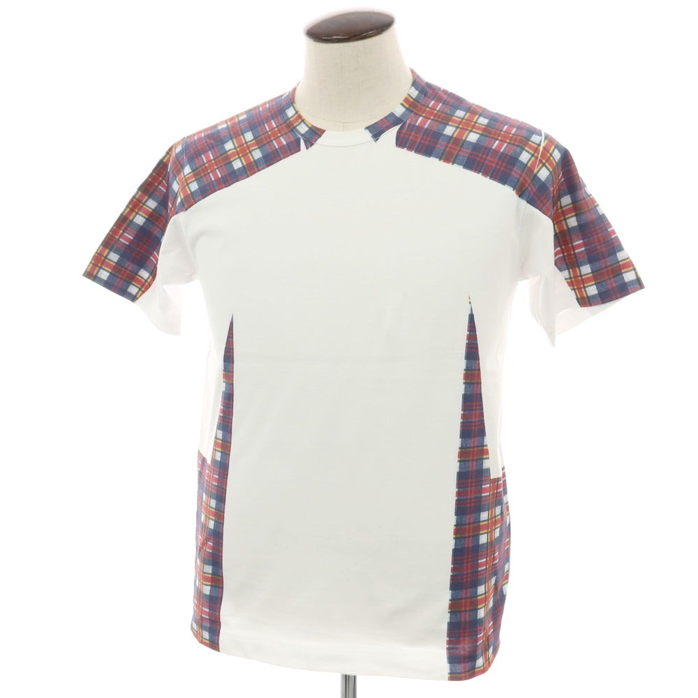 【中古】コムデギャルソンシャツ COMME des GARCONS SHIRT 2025年春夏 コットン クルーネック 半袖Ｔシャツ ホワイト【サイズL】【 状態ランクB 】【 メンズ 】 [EPD]