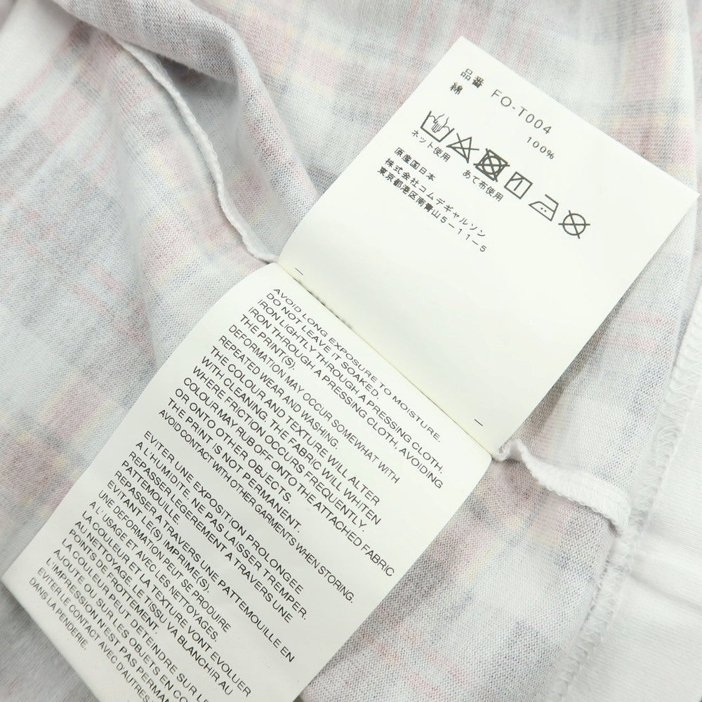 【中古】コムデギャルソンシャツ COMME des GARCONS SHIRT 2025年春夏 コットン クルーネック 半袖Ｔシャツ ホワイト【サイズL】【 状態ランクB 】【 メンズ 】 [EPD]