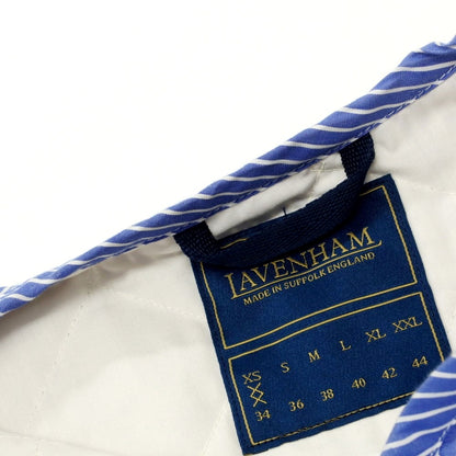 【中古】コムデギャルソンシャツ COMME des GARCONS SHIRT × LAVENHAM 2025年春夏 コットン キルティングベスト ブルーxホワイト【 XS 】【 状態ランクA 】【 メンズ 】